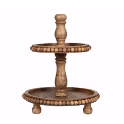 Våningsfat Marble Trä Brun