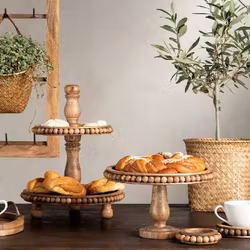 Våningsfat Marble Trä Brun