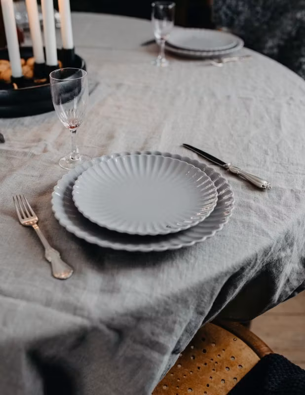 Assiett FLORA Grå 20 cm