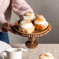 Fat På Fot Marble Trä Brun