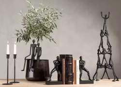 Bokstöd Män Svart Poly