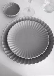 Assiett FLORA Grå 20 cm