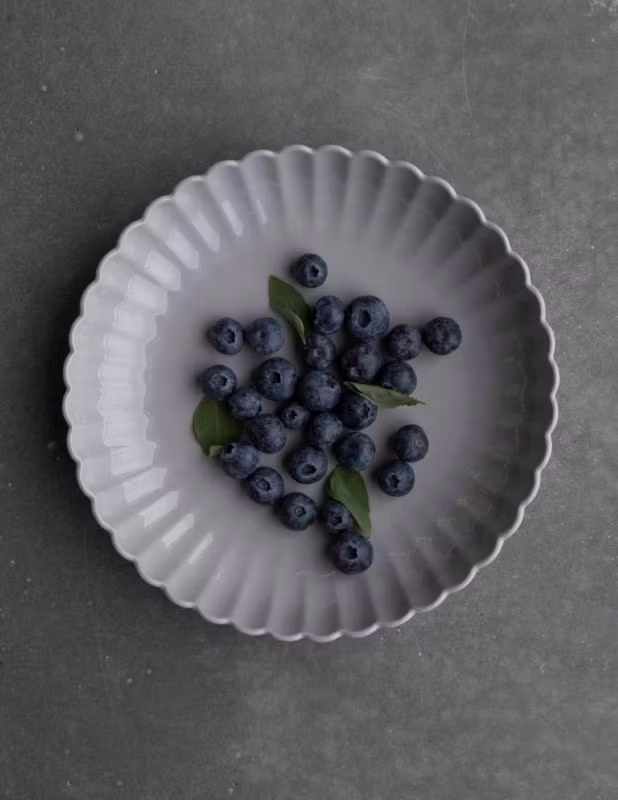 Djup tallrik Flora grå