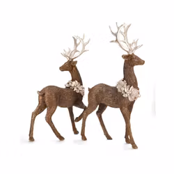 Dekoration Hjort Med Guldkrans Mix