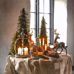 Dekoration Hjort Med Guldkrans Mix