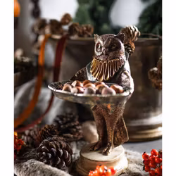 Dekoration Uggla Med Fat