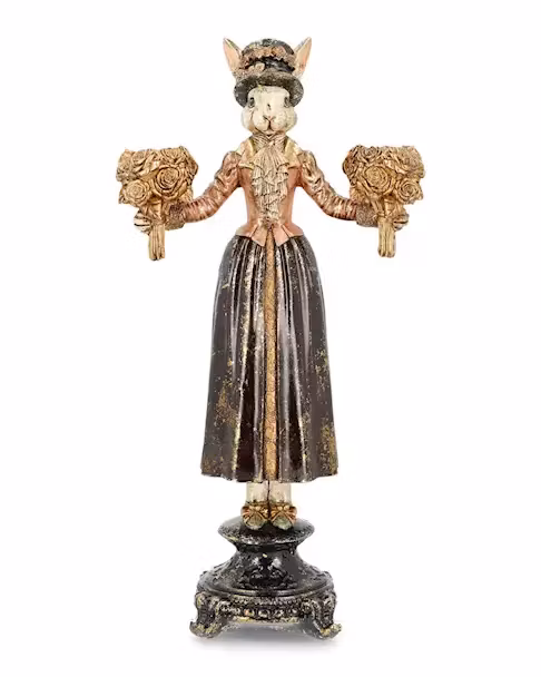 Ljusstake Fru Kanin Rosa