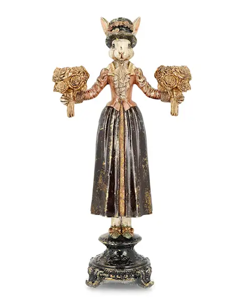 Ljusstake Fru Kanin Rosa