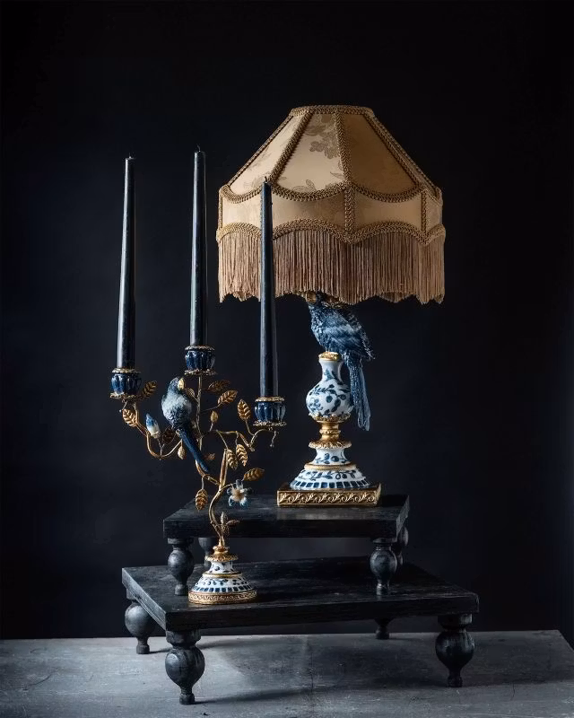 Ljusstake Fågelblad Blå