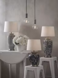 Li Jing Lampfot Blå 49cm