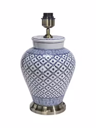 Fang Hong Lampfot Vit/Blå 38cm