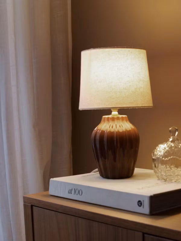 Bordslampa LYON 31 cm Brown