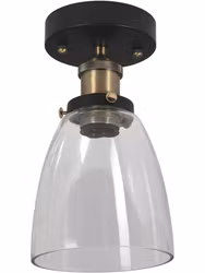 Kappa taklampa – Svart/mäss Klar 14cm – Transparent
