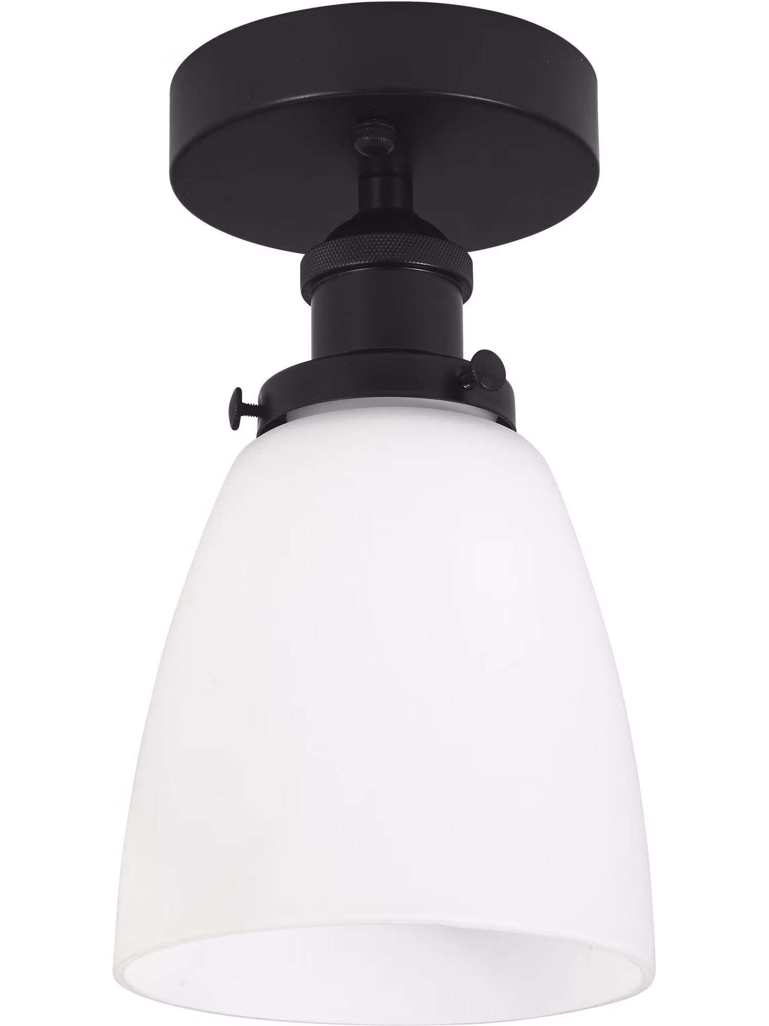 Kappa taklampa – Svart, Opal 14cm – White