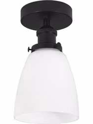 Kappa taklampa – Svart, Opal 14cm – White