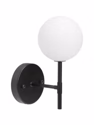 Sigma S vägglampa – Svart Opal, 25cm – White