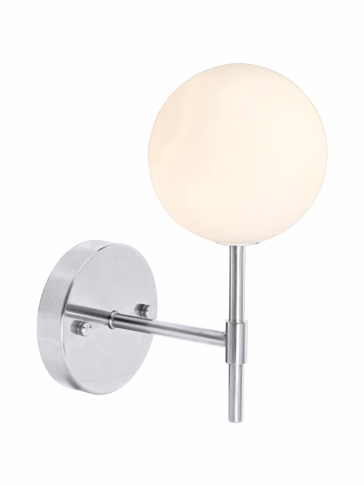 Sigma S vägglampa – Krom Opal, 25cm – Silver