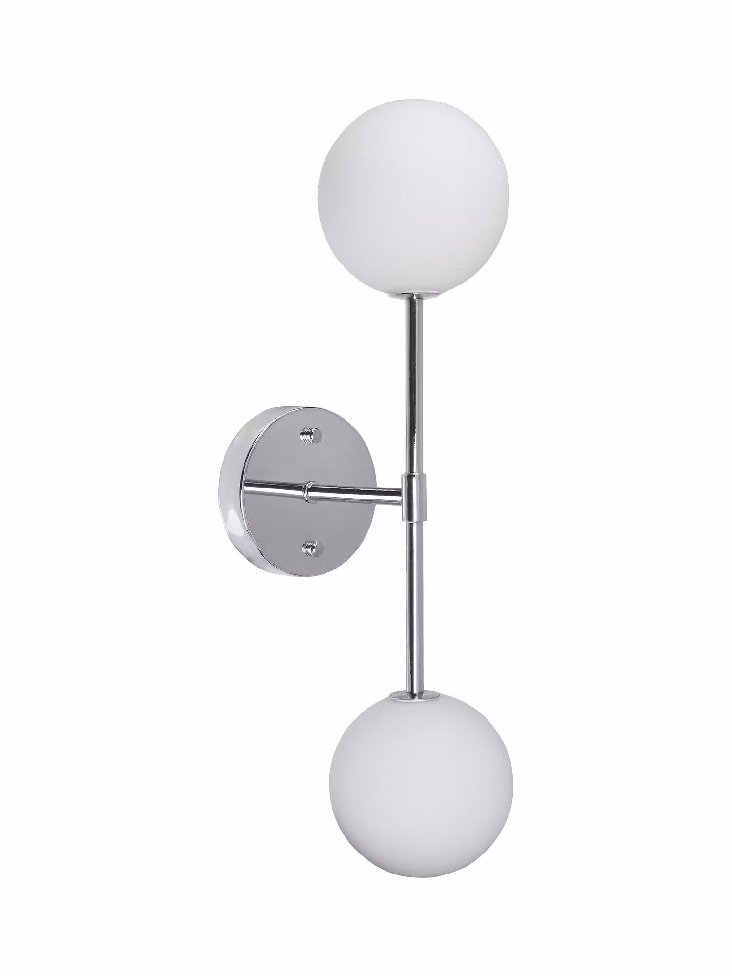 Sigma D vägglampa – Krom Opal, 49cm – Silver