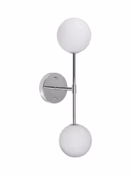 Sigma D vägglampa – Krom Opal, 49cm – Silver