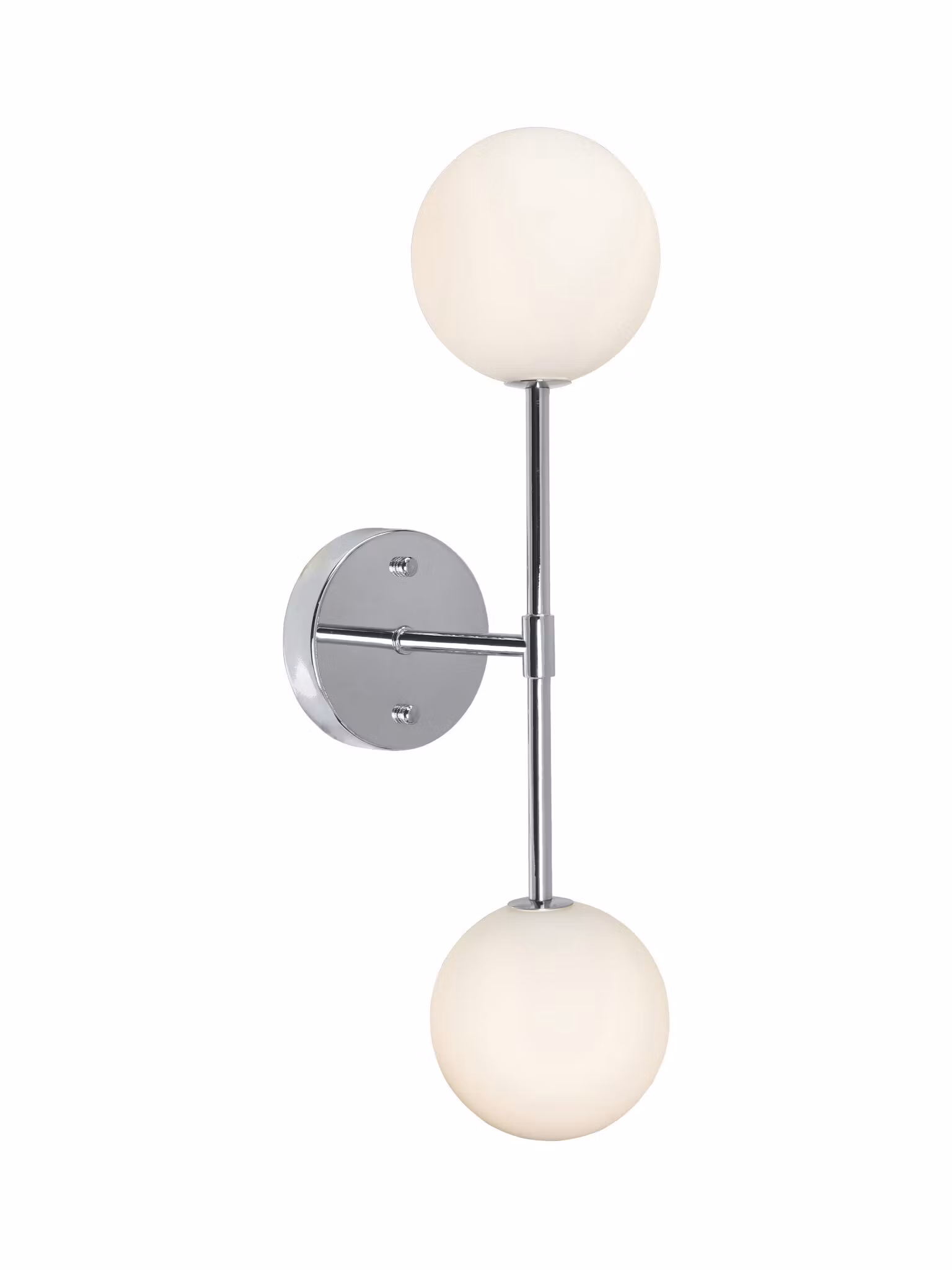 Sigma D vägglampa – Krom Opal, 49cm – Silver