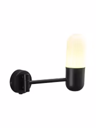 Zeta Vägglampa IP44 – Mattsvart 23cm – Black