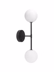 Sigma D vägglampa – Svart Opal, 49cm – White