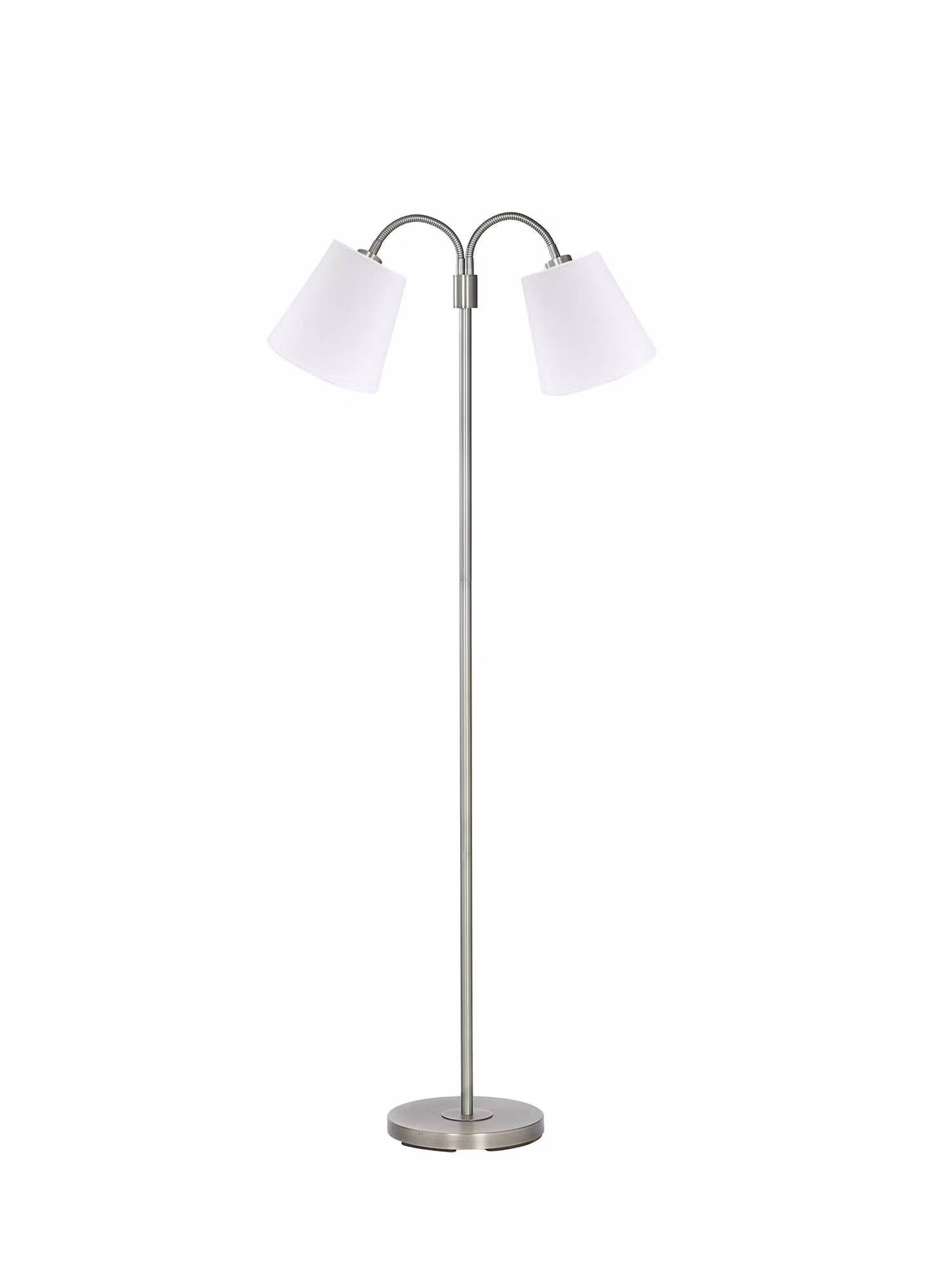 Amy golvfot flex – 2 arm inkl skärm – Silver
