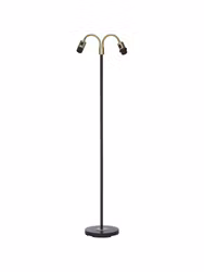 Amy Golvfot Flex2 – Svart/Mässing 150cm – Black