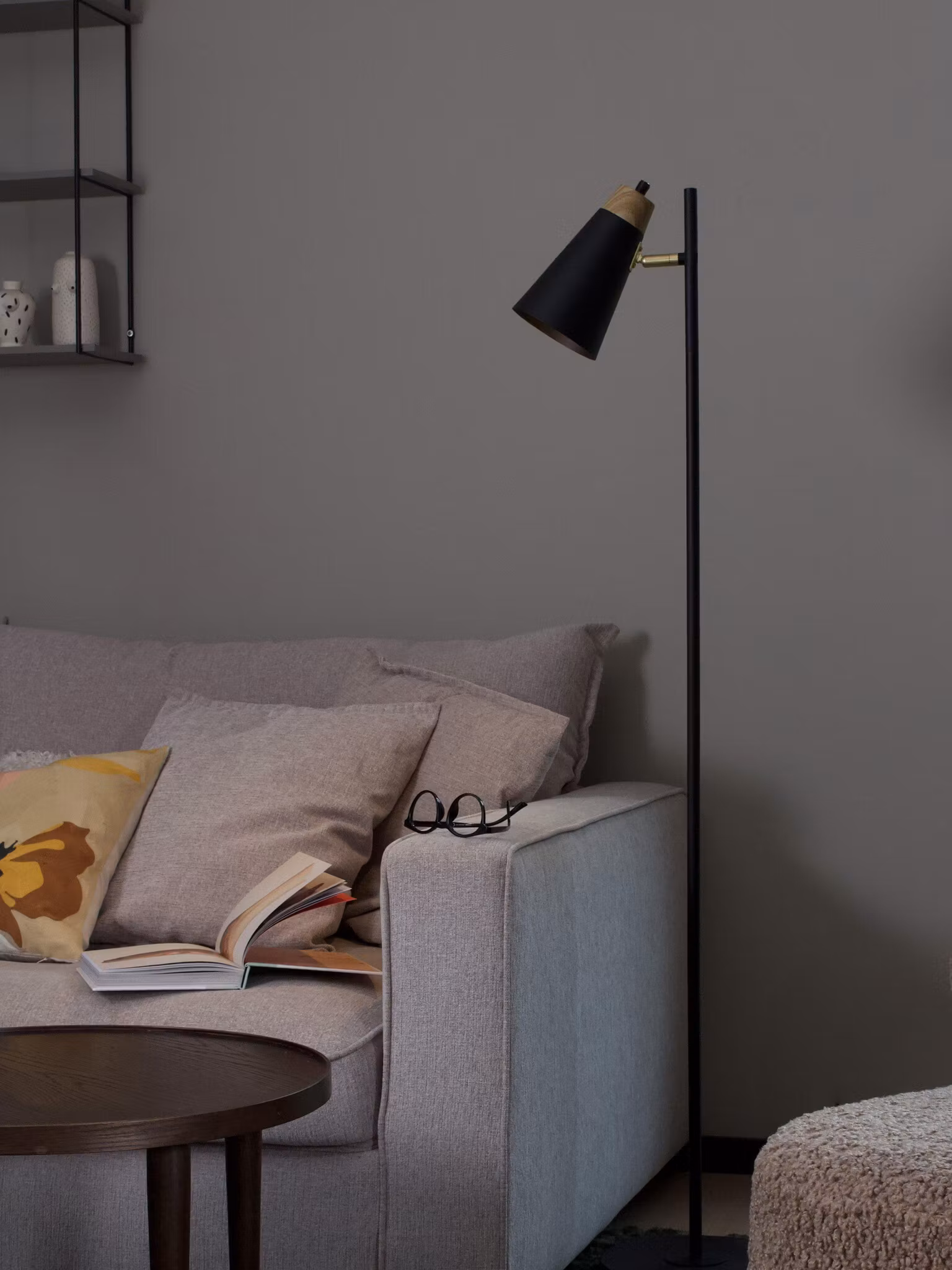 Wien Golvlampa – Svart 1-arm 147cm – Black