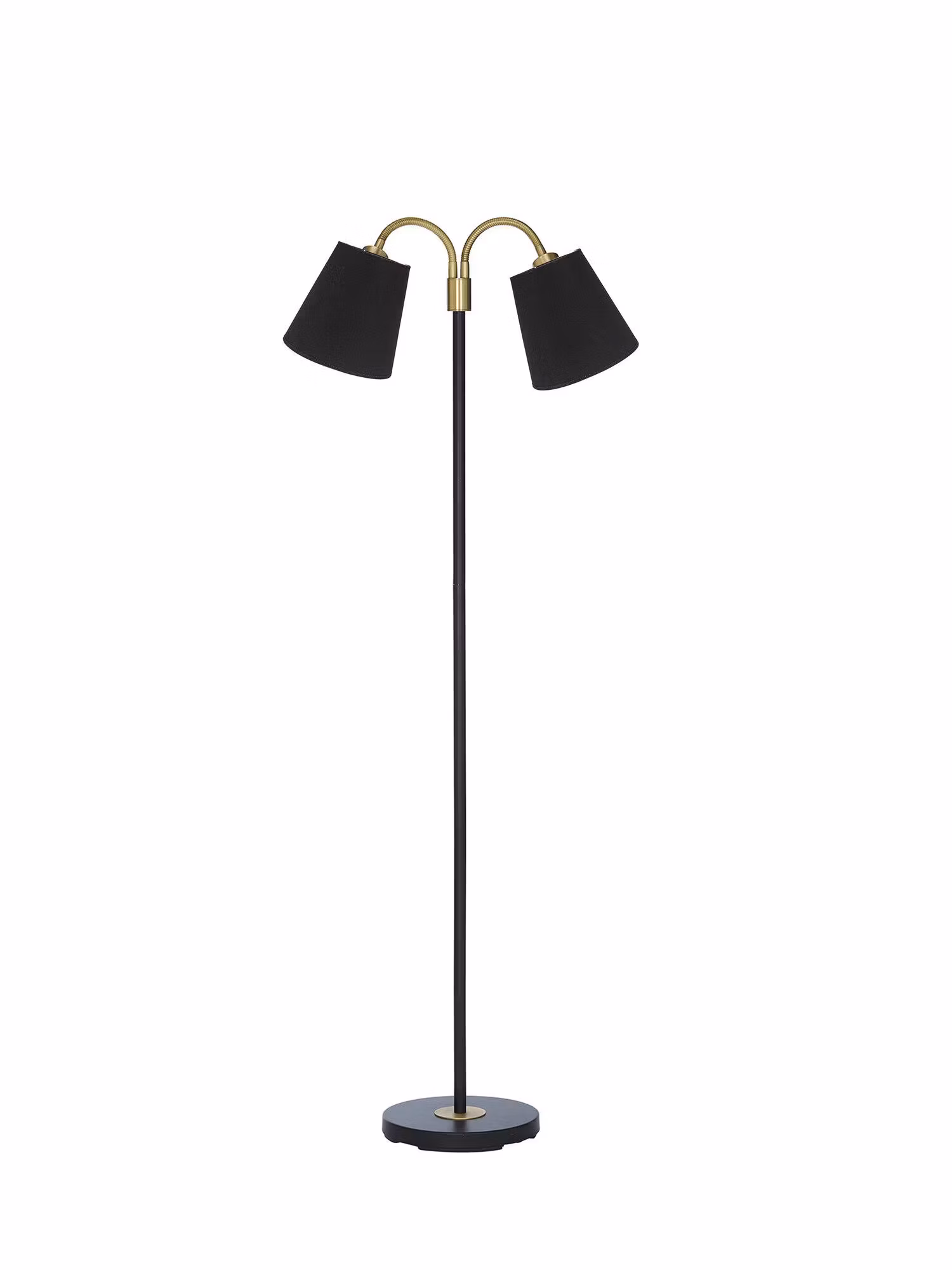 Amy golvfot flex – 2 arm inkl skärm – Black