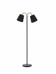 Amy golvfot flex – 2 arm inkl skärm – Black
