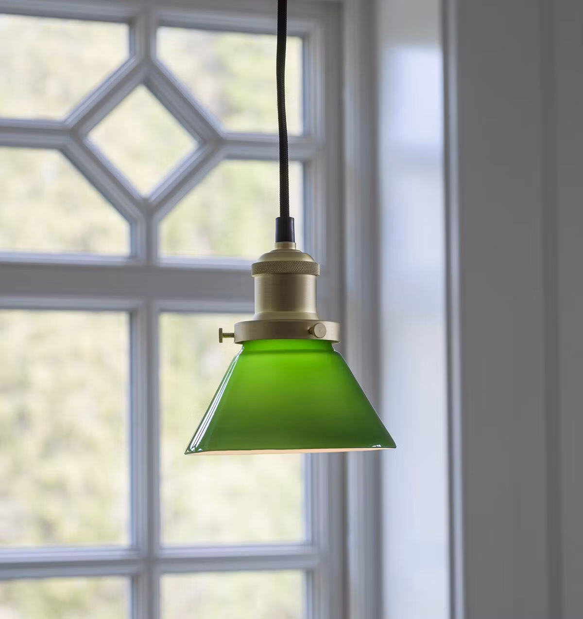 August Fönsterlampa Grön 15cm