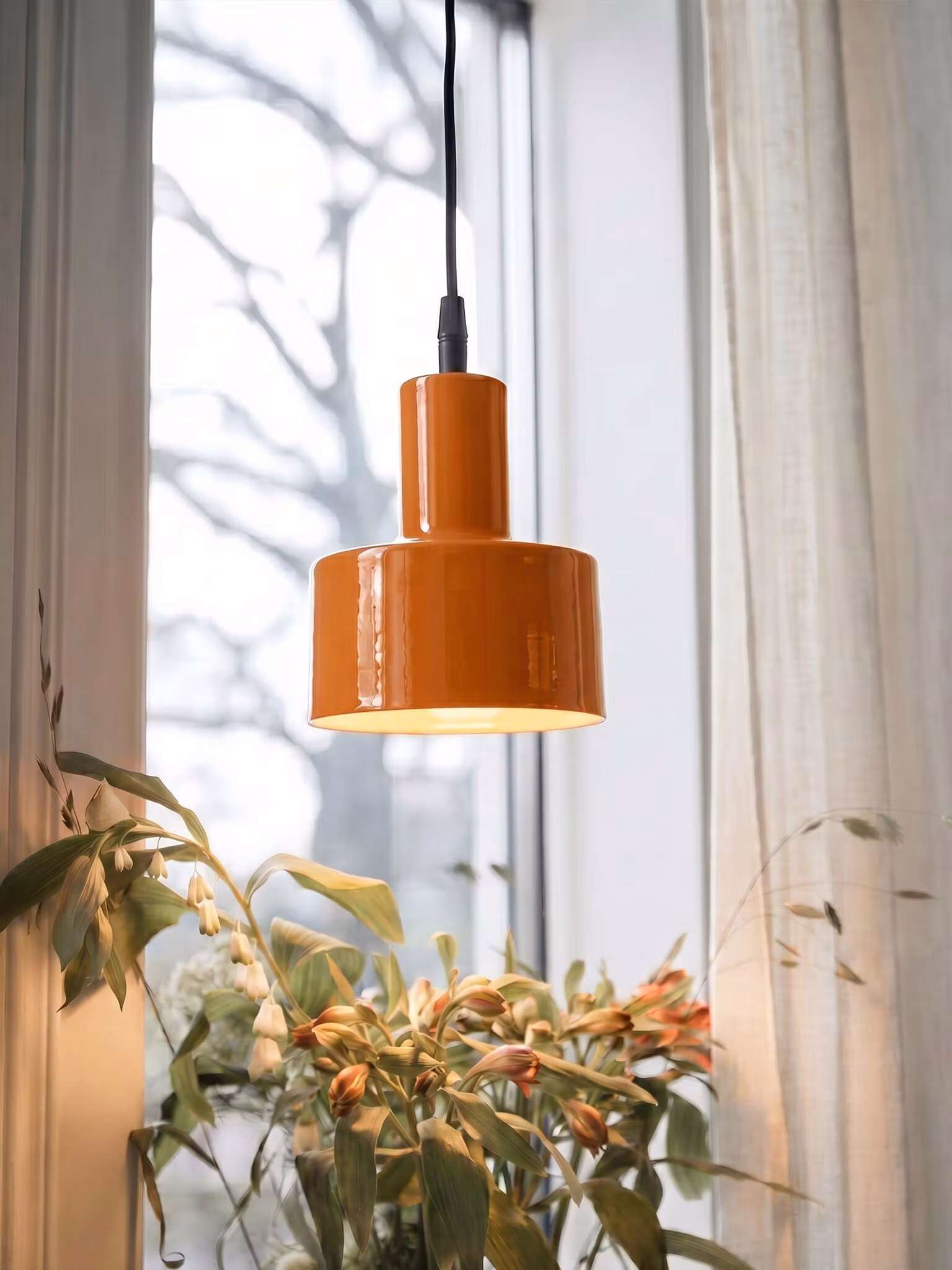 Solo fönsterlampa Orange 13cm