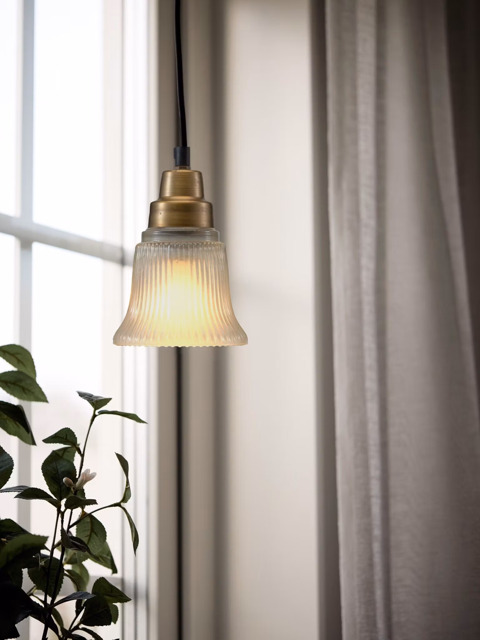 Emmi fönsterlampa Antikmässing 12cm