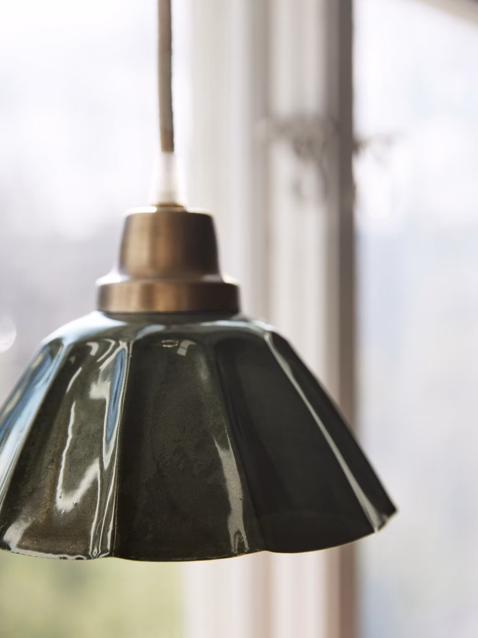 Ester fönsterlampa Mörkgrön 18cm