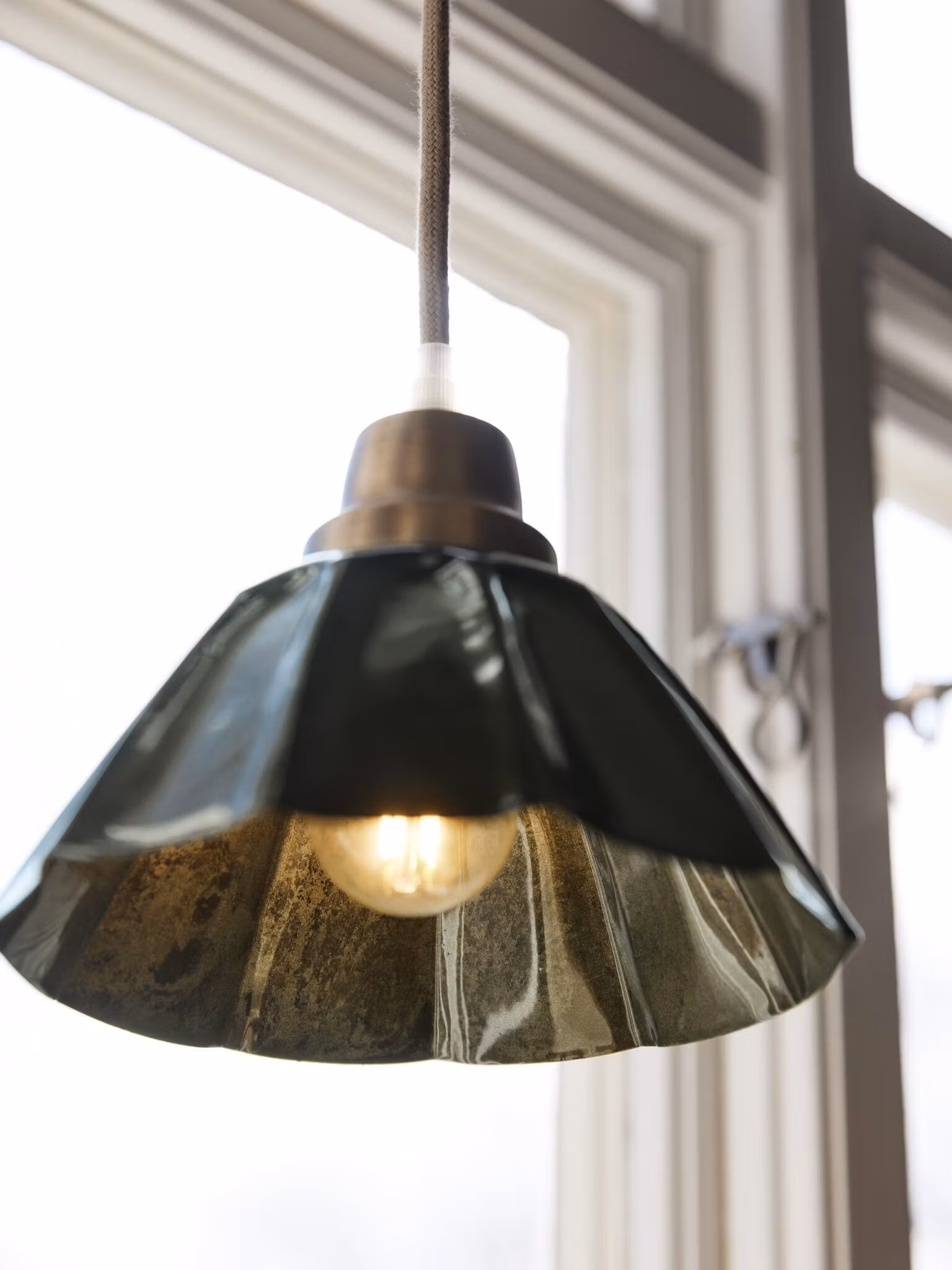 Ester fönsterlampa Mörkgrön 18cm
