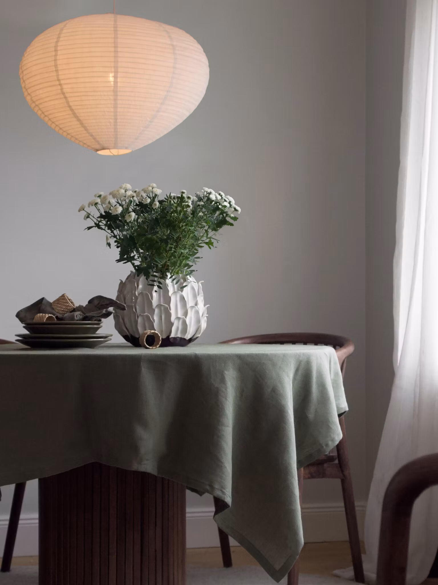 Verona Takskärm Vitt tyg 55cm