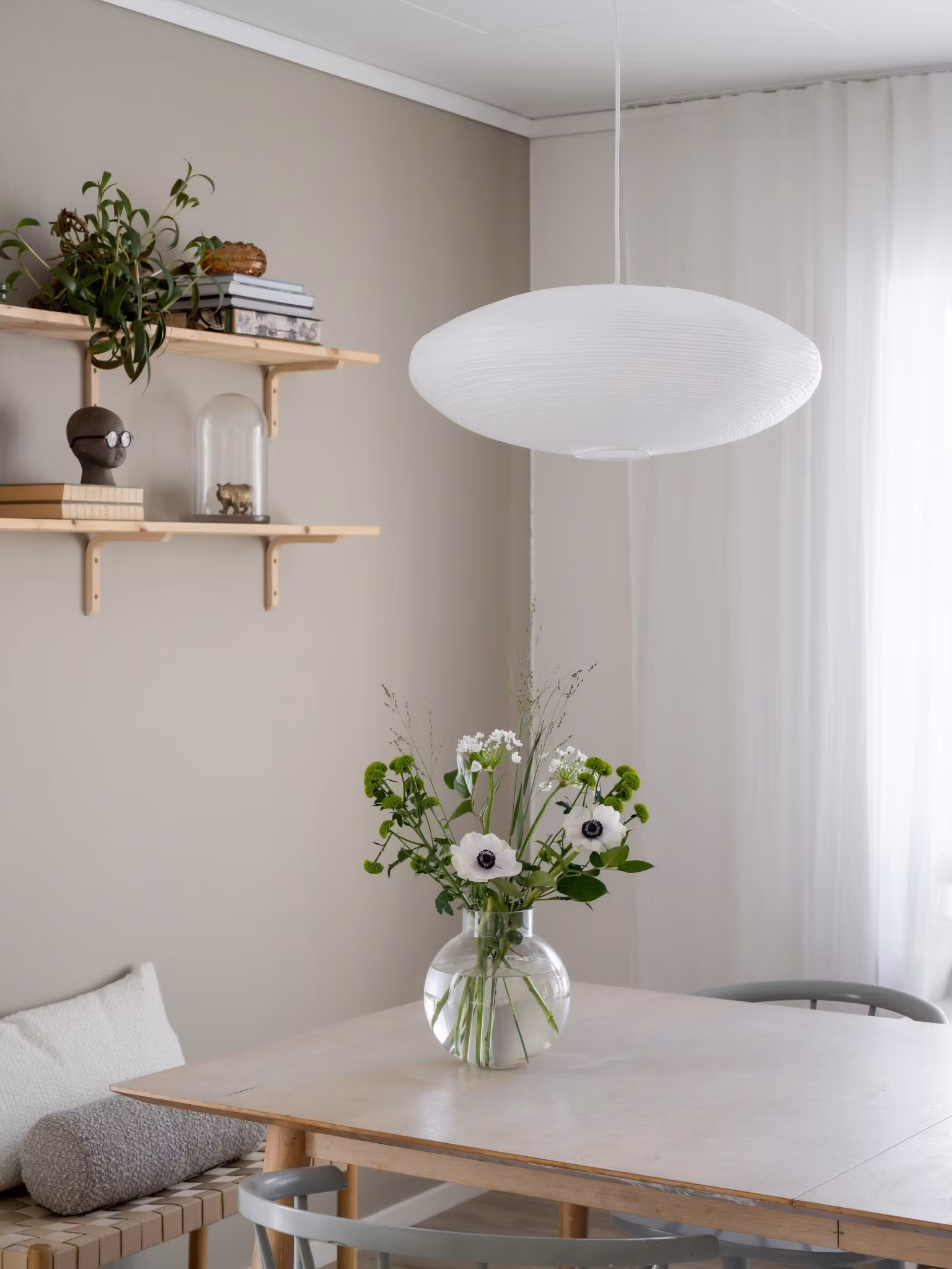 Yuni takskärm Vit 58cm