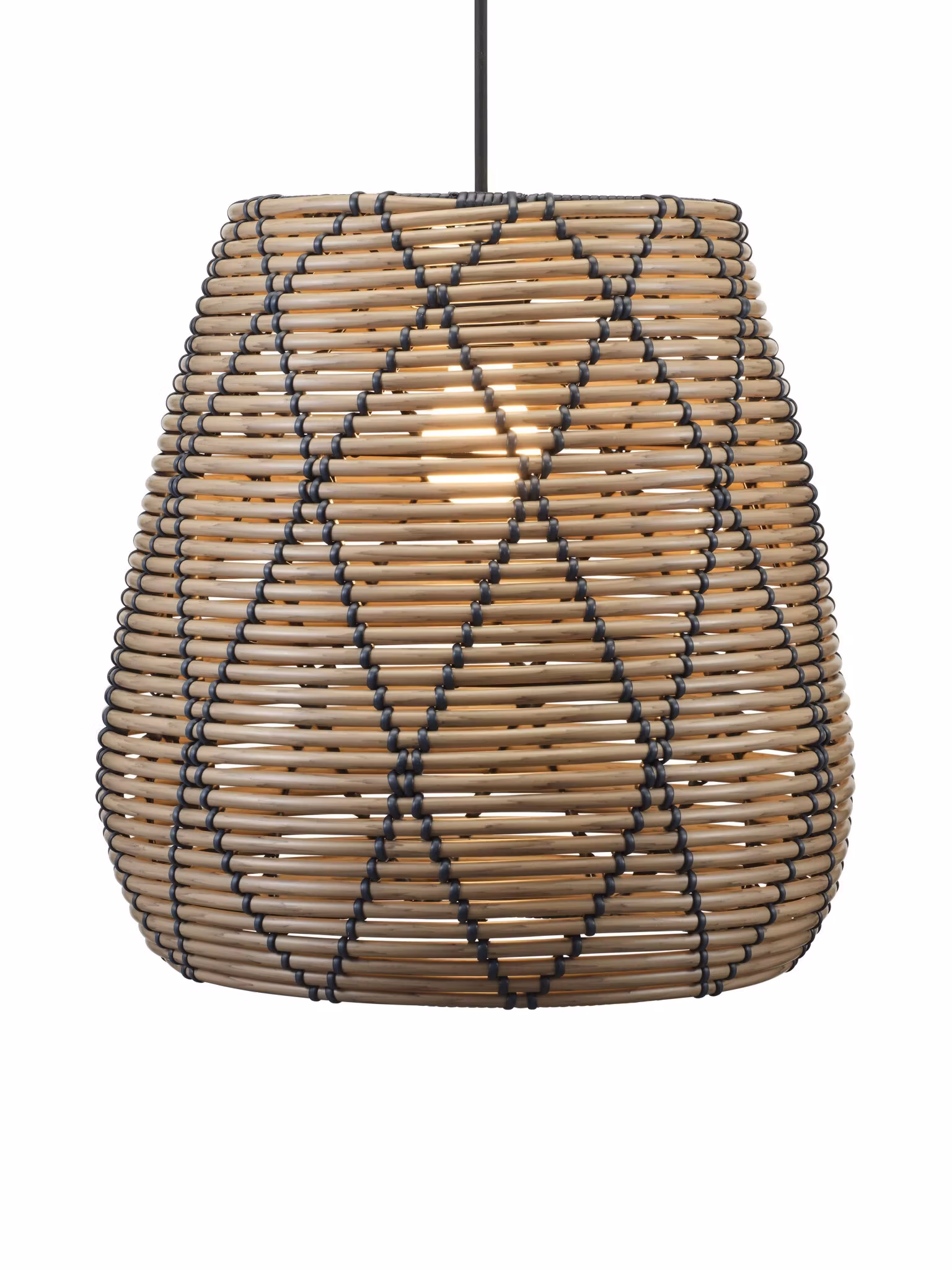 Lollo Takskärm Natur/svart 38cm