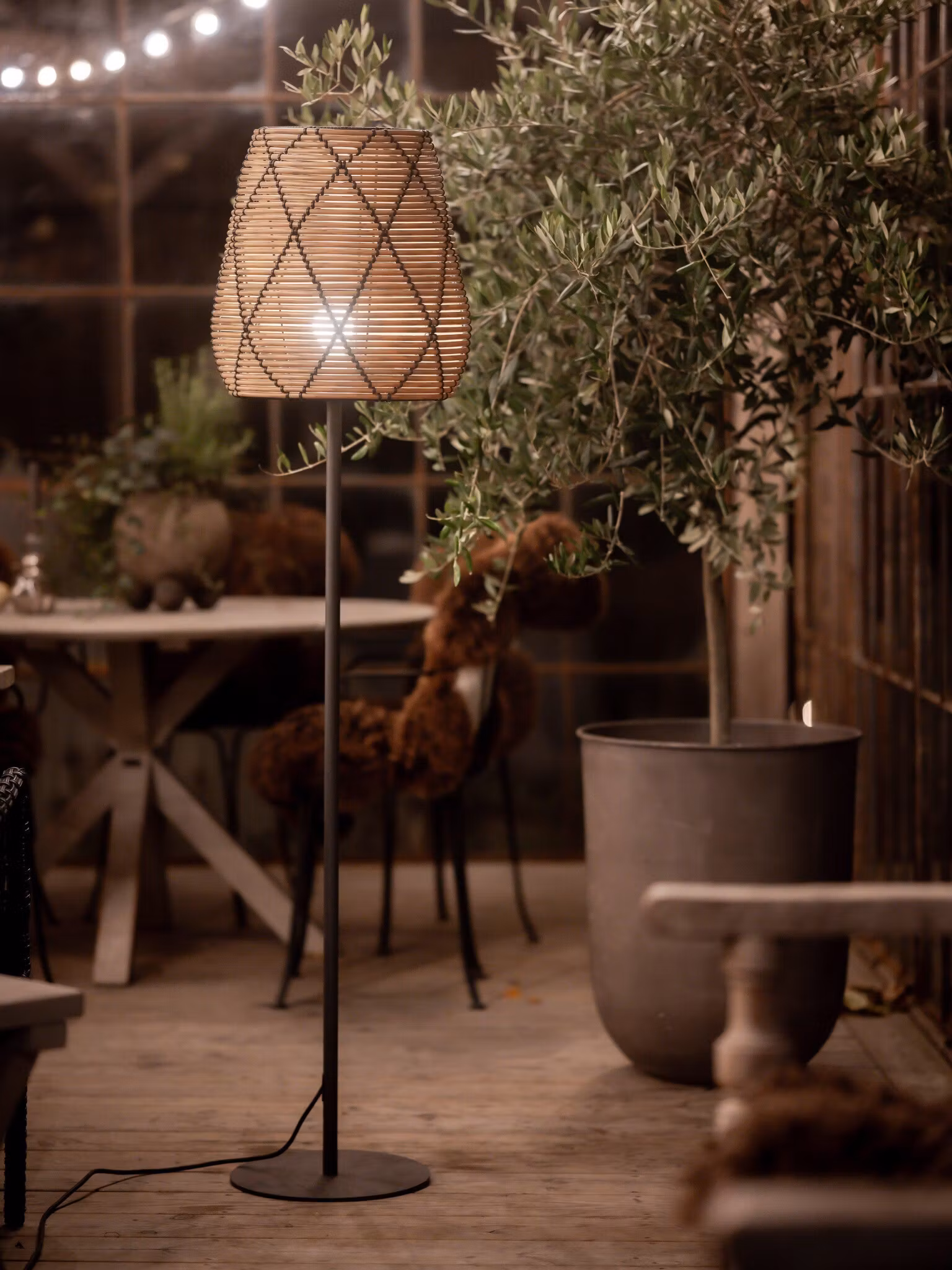 Lollo Lampskärm Natur/Svart 38cm