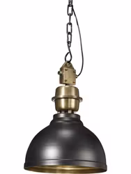 Manchester Taklampa Svart/Mässing 35cm