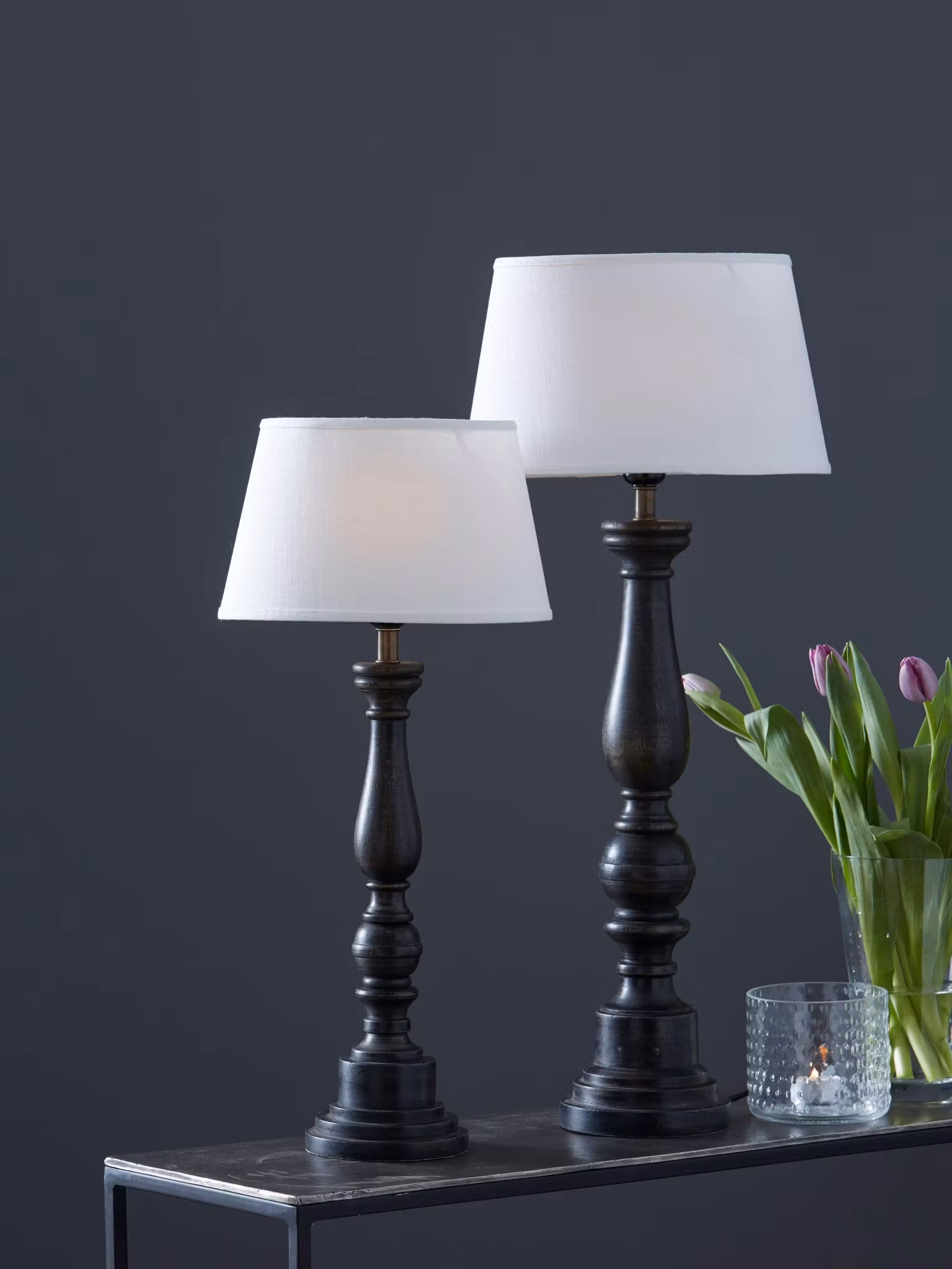Doris Lampfot Darkblack 53cm