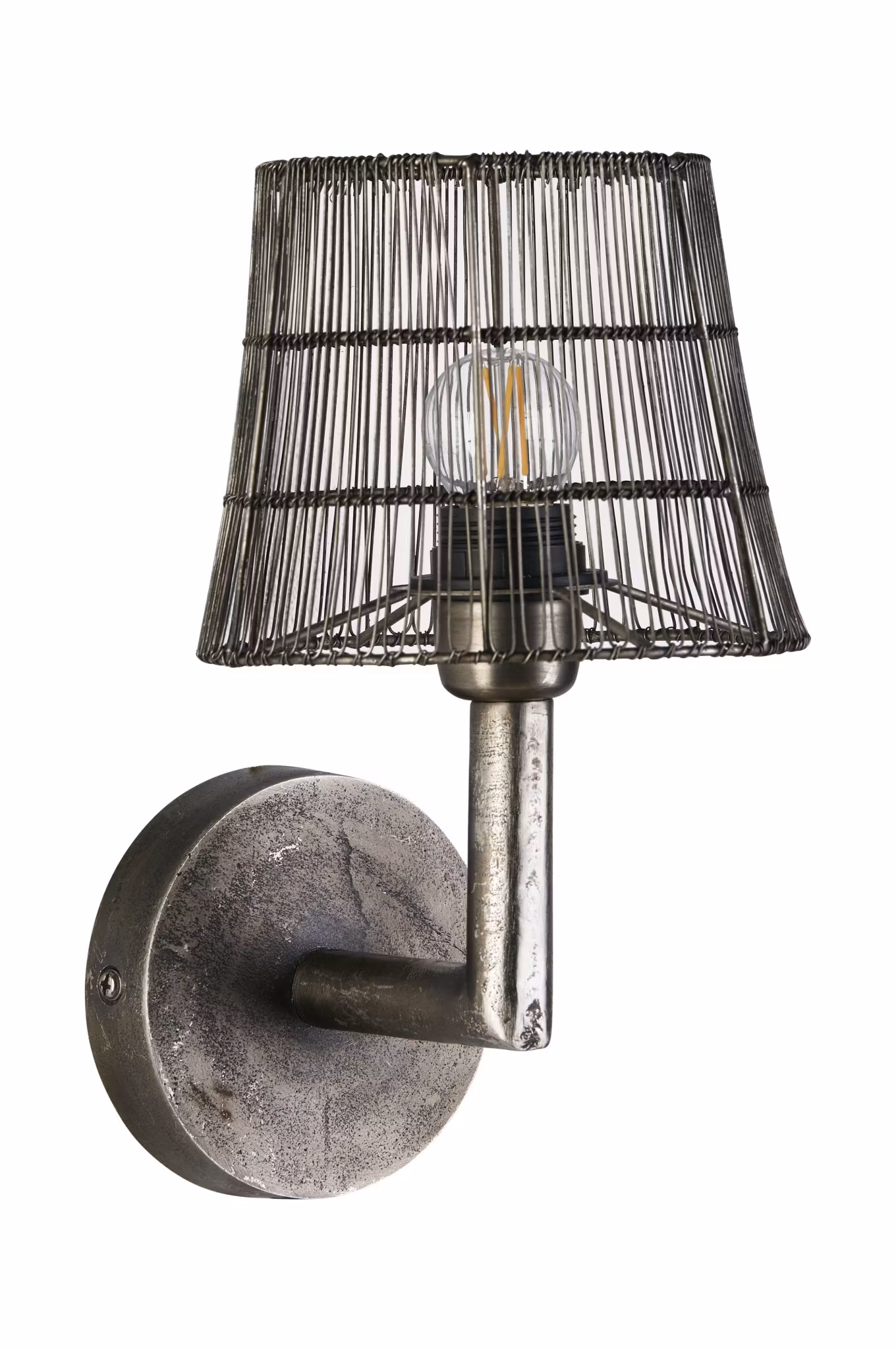 Columbus Vägglampa Råsilver 22cm
