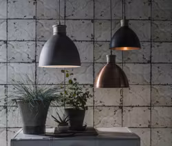 Roseville Taklampa Svart 42cm