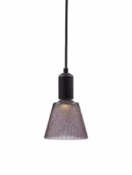 Tilda fönsterlampa E27, svart/smoky