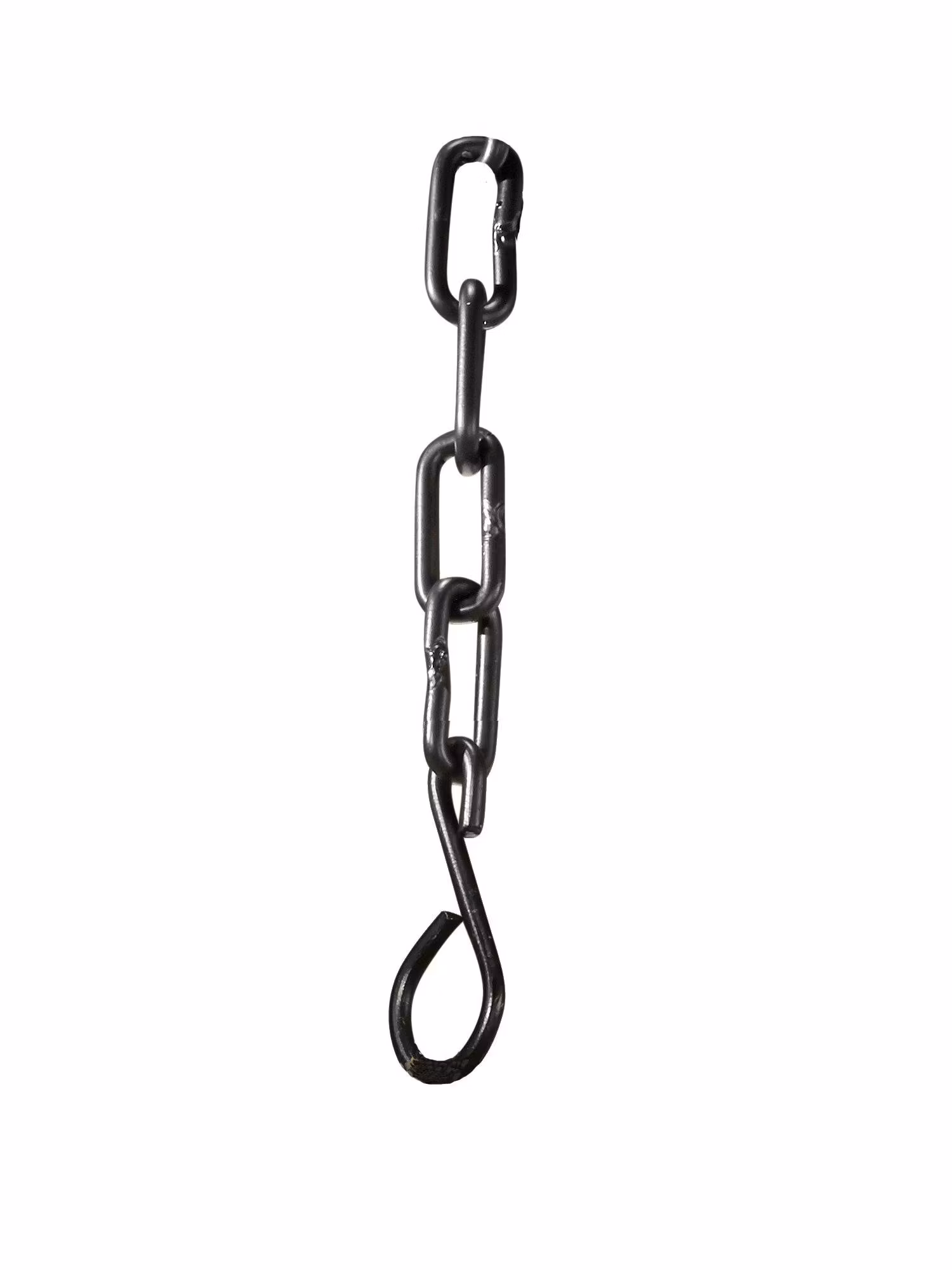 Kedja med krok Grov Råsvart 100cm