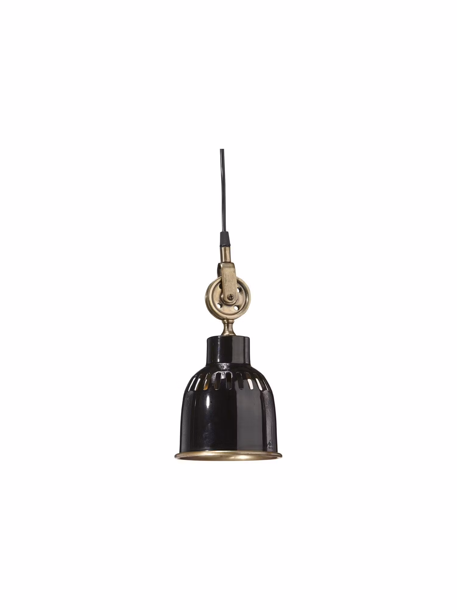 Cleveland Taklampa Svart/Antikmäss 14cm