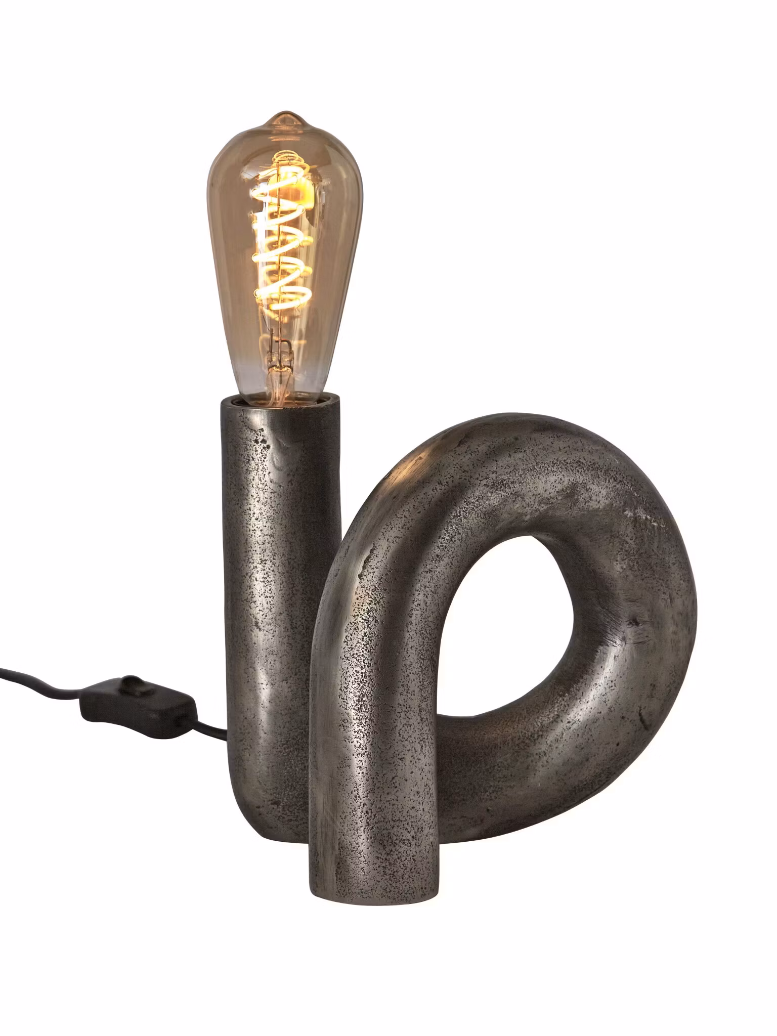 Notice Swirl lampfot Råsilver 18cm