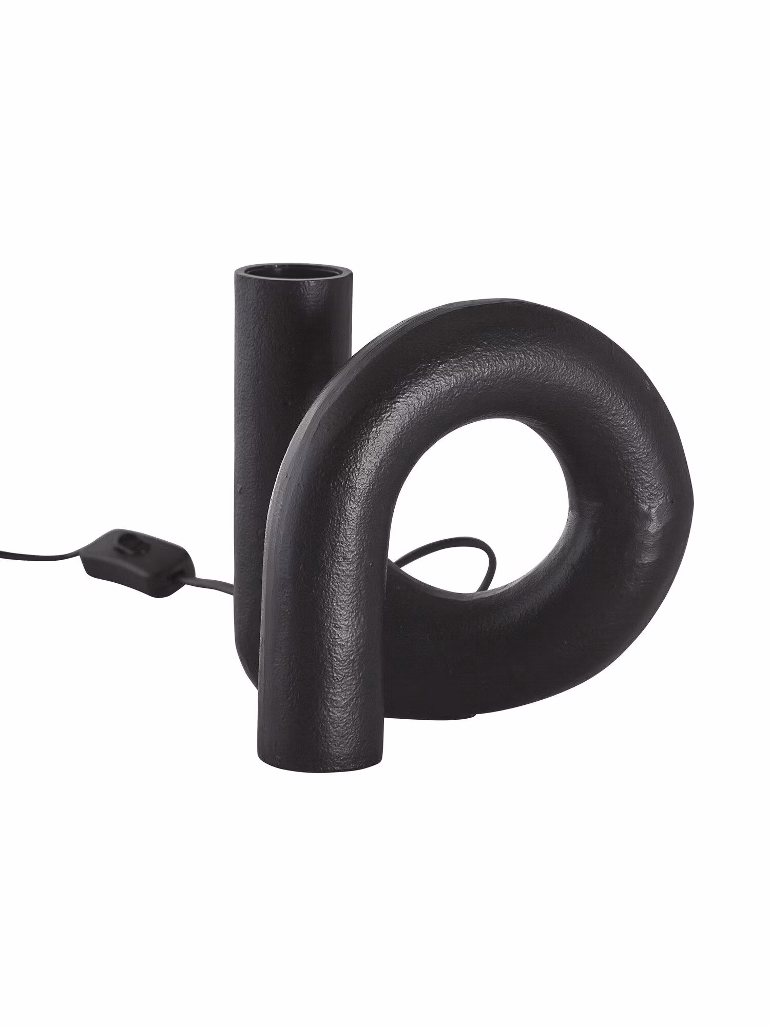 Notice Swirl lampfot Råsvart 18cm