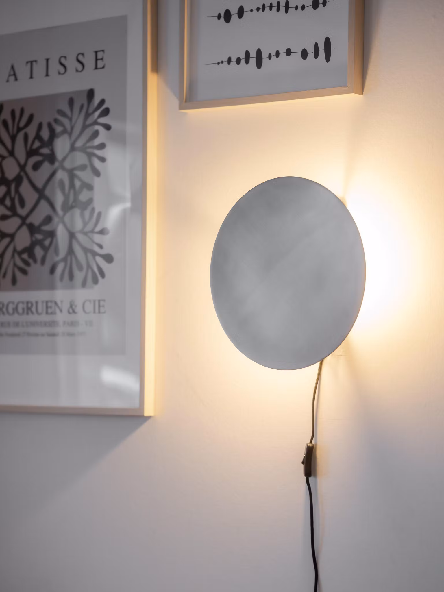 Fullmoon vägglampa Pale silver 25cm
